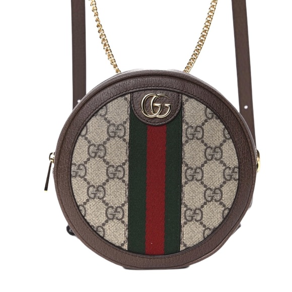 Gucci GG Marmont Mini Ophidia GG Supreme Logo Web Round Fanny Pack Backpack - Picture 2 of 14